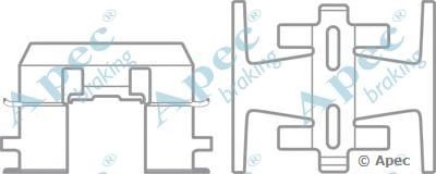 APEC BRAKING kit528 -  Комплектующие, тормозные колодки